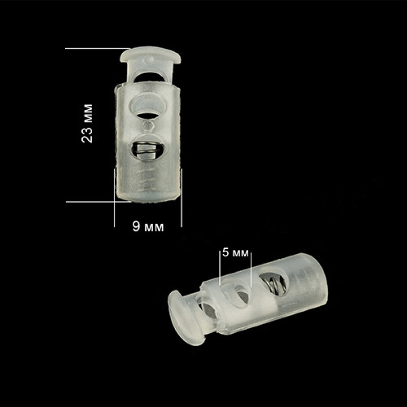 Фіксатор на два отвори 3351 колір Прозорий 500 шт