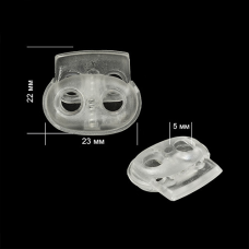 Фіксатор на два отвори 3370 колір Прозорий 500 шт