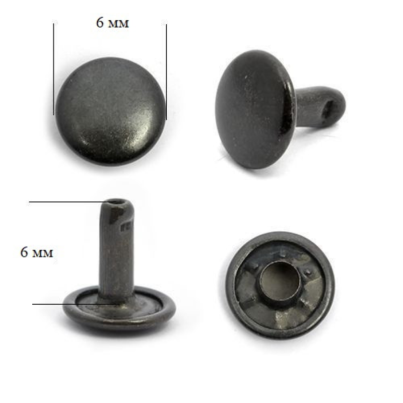 Хольнітен 6 мм двосторонній Оксид 100 шт