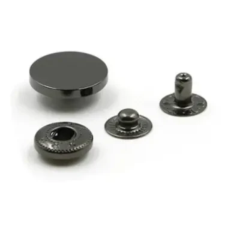 Кнопка гладка таблетка (нержавіюча сталь) 12 мм Темний Нікель 50 шт