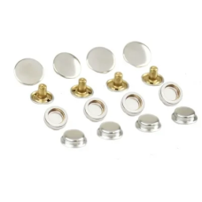 Кнопка Гамма 12.5 мм (нержавіюча) Нікель 50 шт