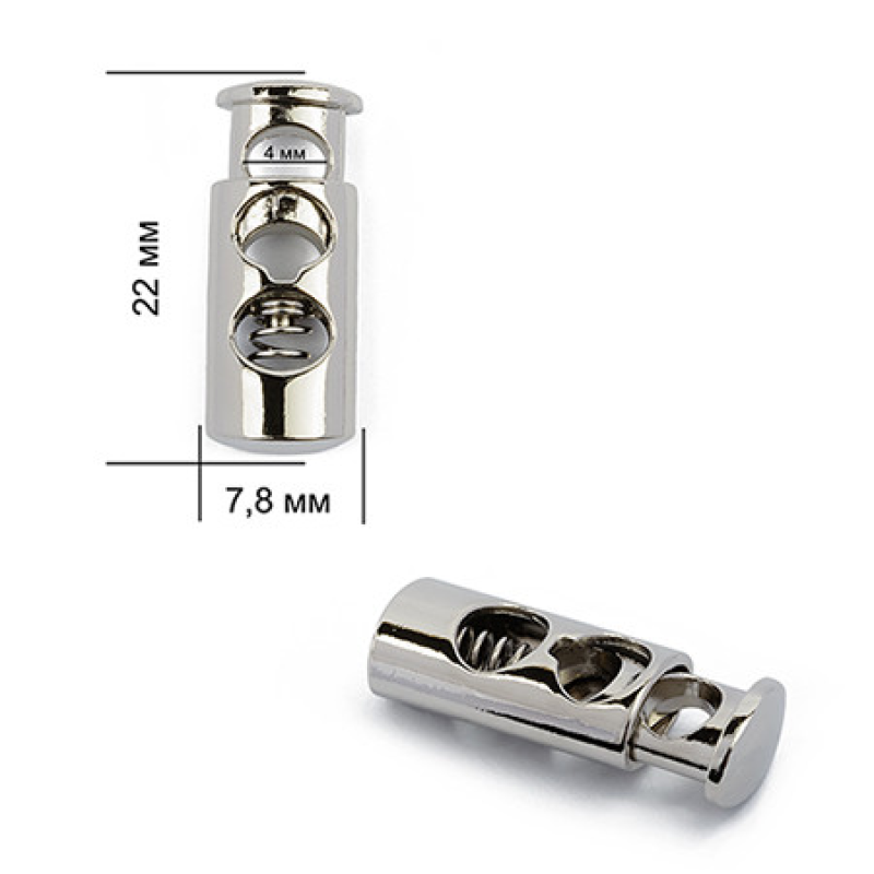 Фіксатор на два отвори 3351 Нікель 50 шт