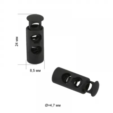 Фіксатор на два отвори 3351 колір Чорний 50 шт