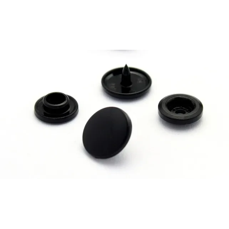 Кнопка пластикова Т8 12 мм Чорна 100 шт